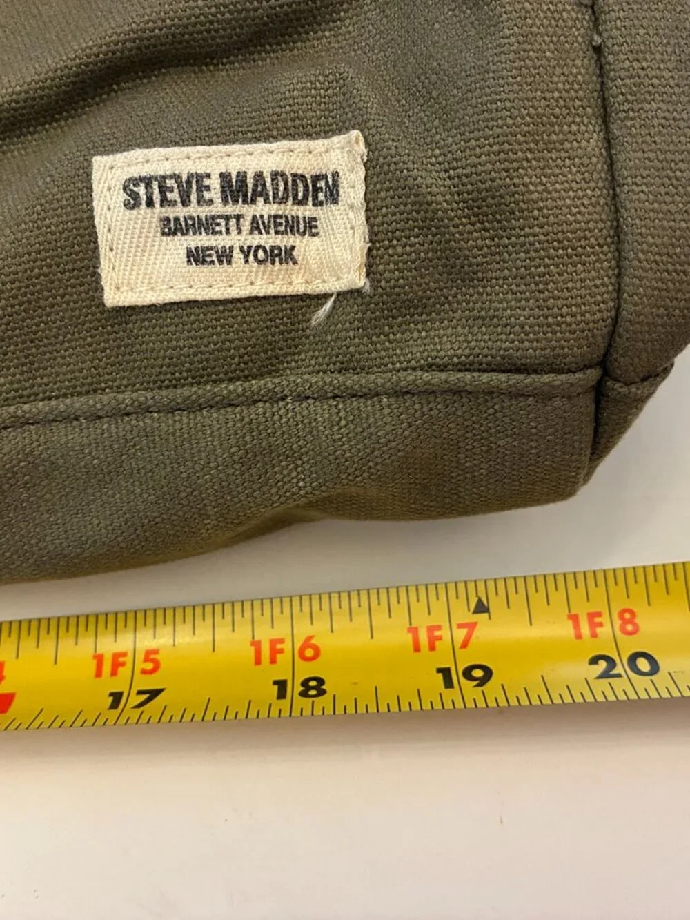 Steve Madden Canvas & Leather Duffle Bag